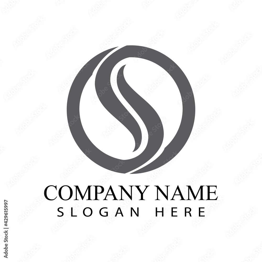 Fototapeta premium Business corporate S letter logo design vector