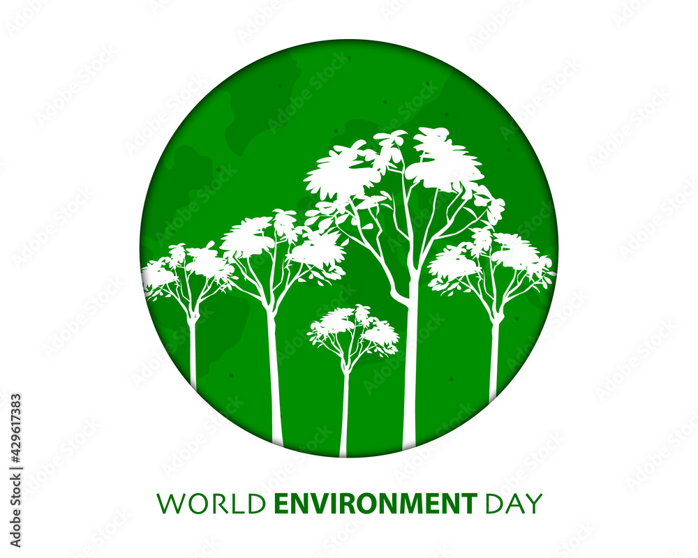 Obraz premium World Environment Day With Tree Vector