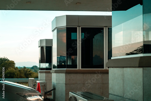 Multiple Toll Booths in highway entrance Mattala, photo