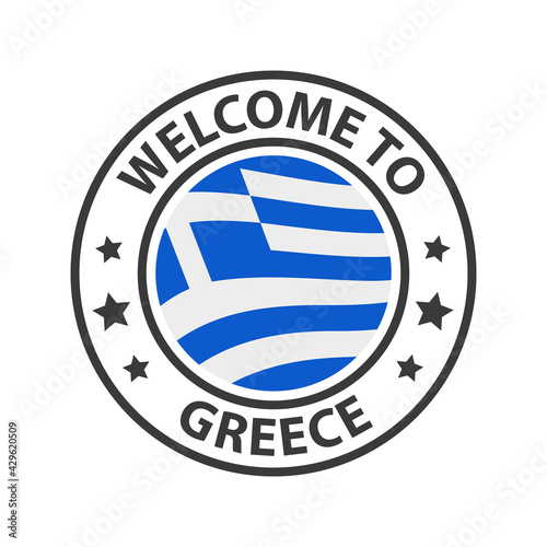 Welcome to Greece. Collection of welcome icons.