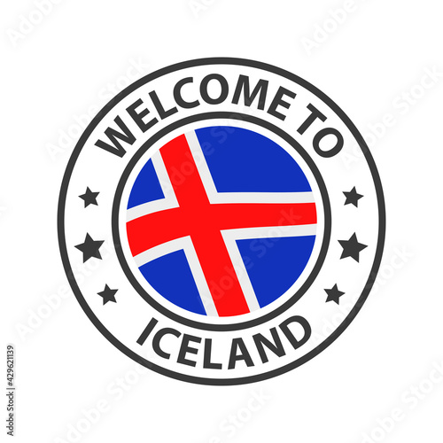 Welcome to Iceland. Collection of welcome icons.