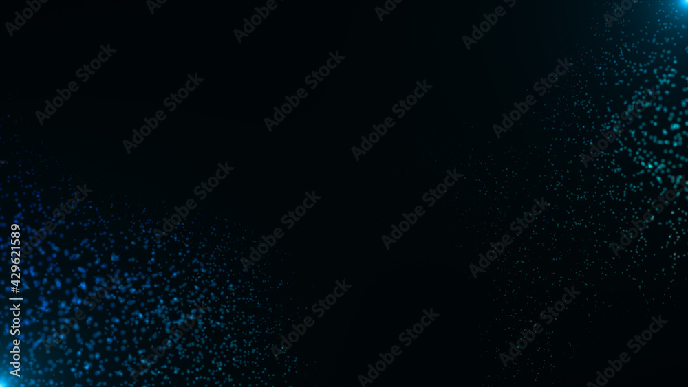 Soft blue and green blur particles background