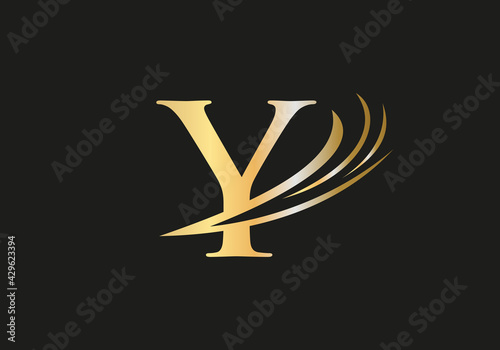 Premium Y logo design, Y letter logo with modern trendy. Y logo design