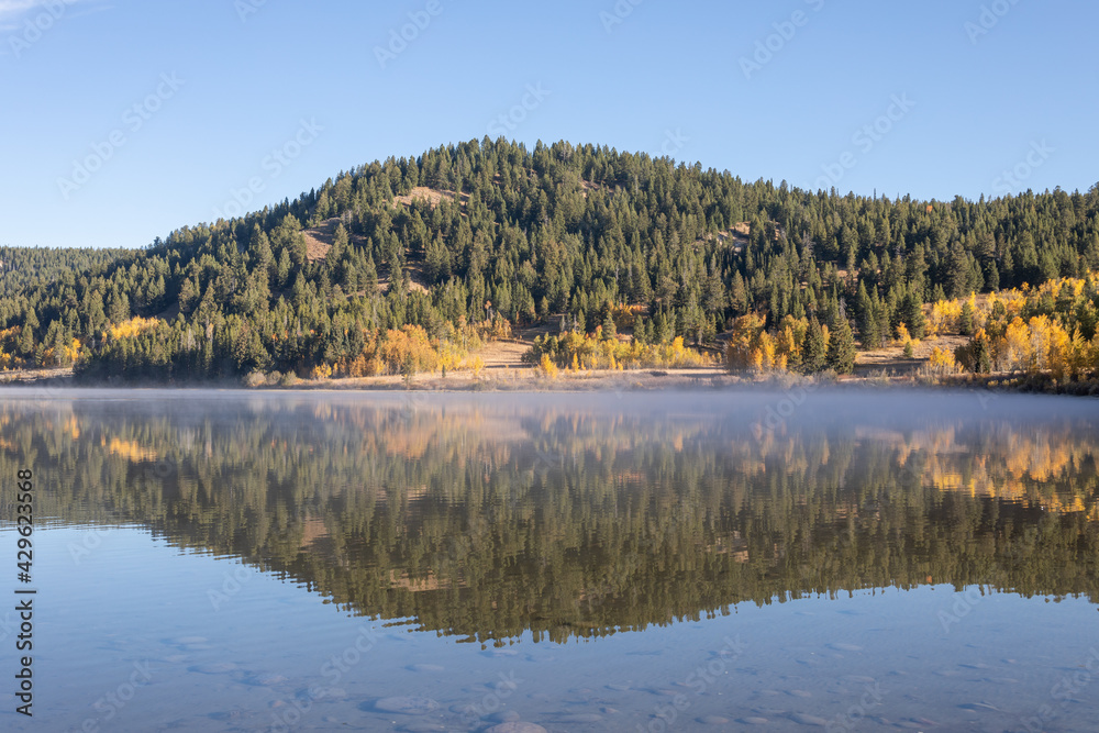 Scenic Reflection Landscape in Grand Teton National Park Wyoming in Autumn Scenic Reflection Landscape in Grand Teton National Park Wyoming in Autumn