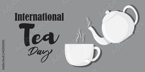 Vector illustration concept of International Tea Day.