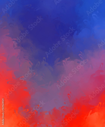 Creative abstract painting. Background with artistic brush strokes. Colorful and vibrant illustration. Painted art.