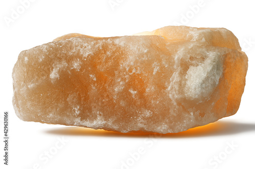Schilderij op canvas natural large piece of salt on a white isolated background