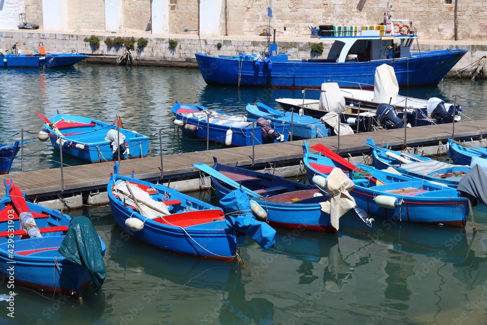 Harbor of Monopoli, Apulia. Italian town in Apulia region.