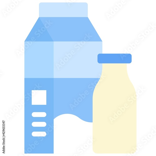 Milk icon, Supermarket and Shopping mall related vector