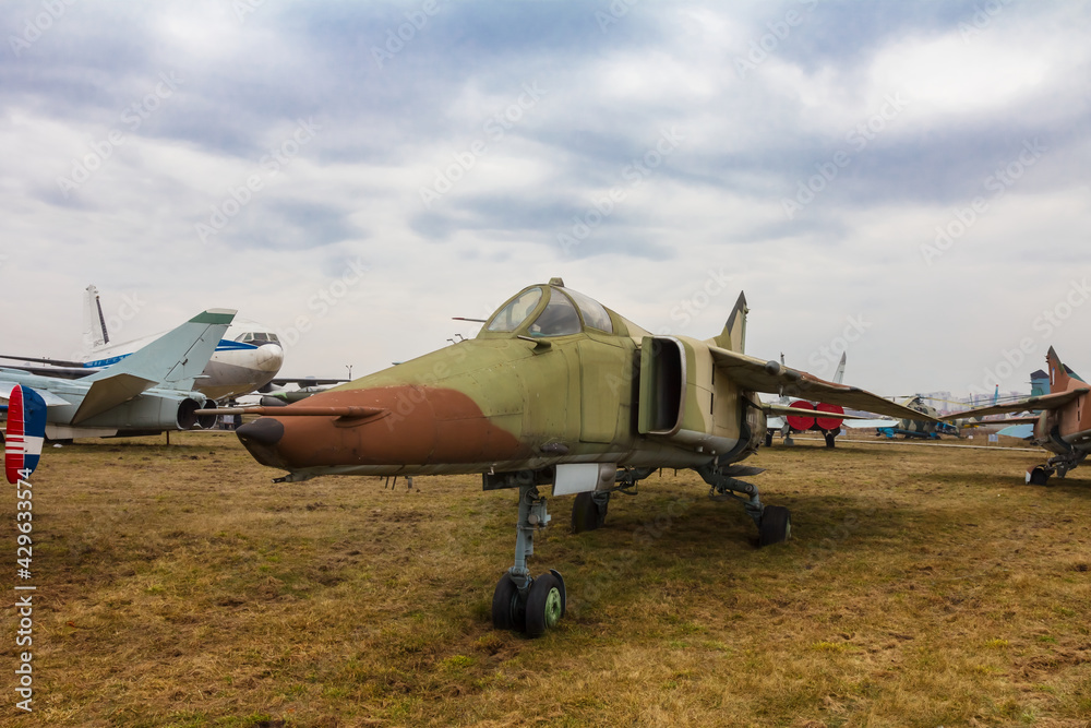old airplane stay on ground, aviation open-air museum old airplane stay on ground, aviation open-air museum