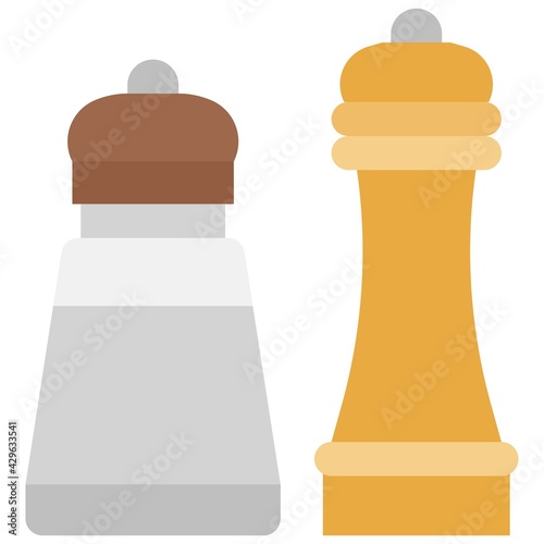 Salt and pepper shakers icon, Supermarket and Shopping mall related vector