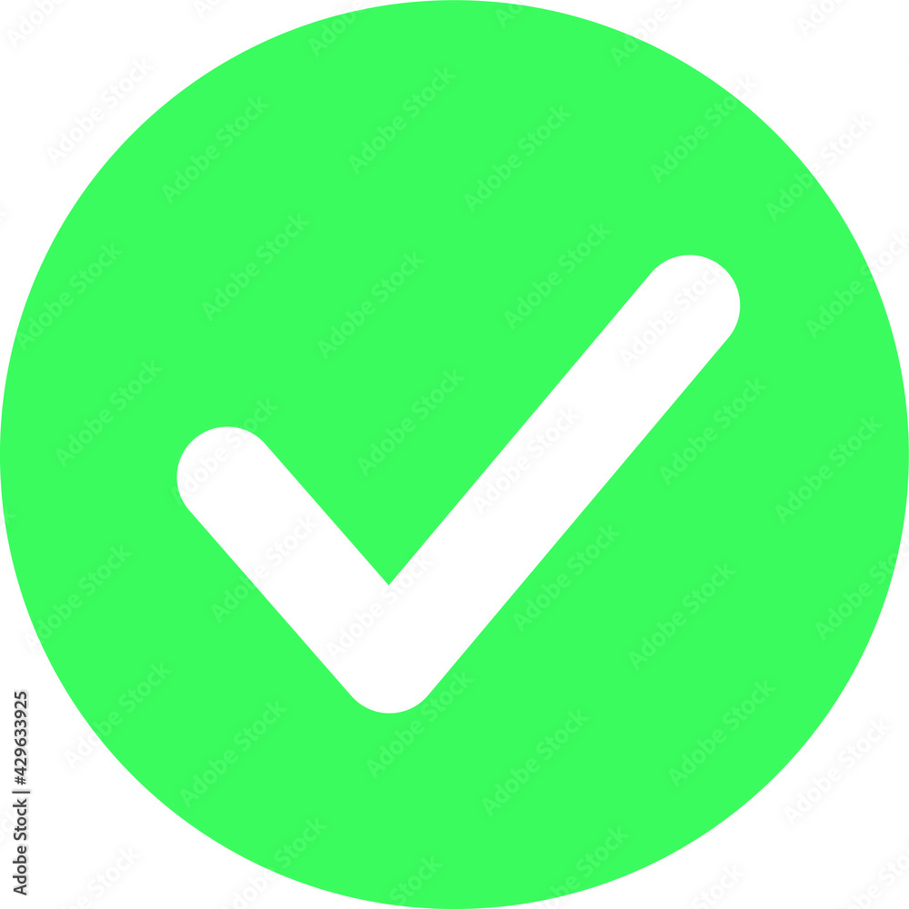 YES correct icon. OK vector for webdesign YES correct icon. OK vector for webdesign