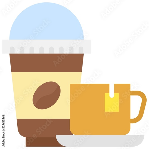 Coffee icon, Supermarket and Shopping mall related vector