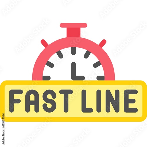 Fast lane icon, Supermarket and Shopping mall related vector