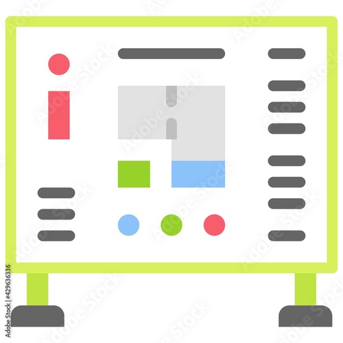 Map icon, Supermarket and Shopping mall related vector