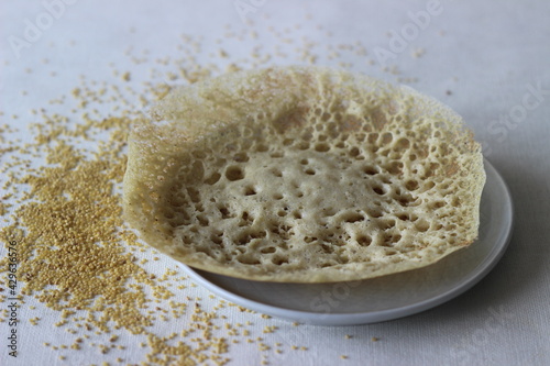 Hoppers made with foxtail millets. An experimental version of a popular Kerala dish called Appam photo