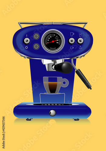 espresso machine, illustrator-file, editable, vector	