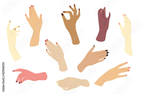 Different Color Female Hands