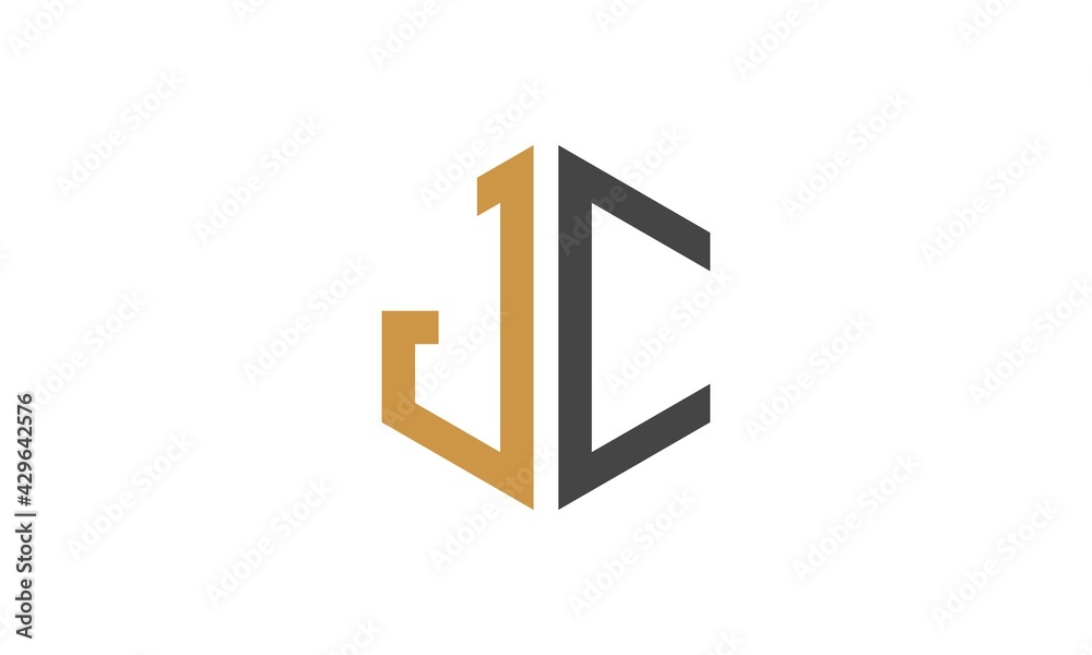 JC and CJ or J and C Abstract Letter Mark Logo Template for Business