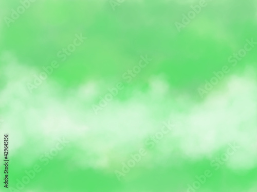 グリーン系水彩風ぼかしの背景－壁紙 