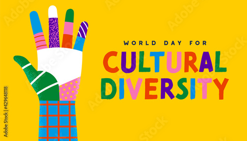 Cultural Diversity color hand social help concept