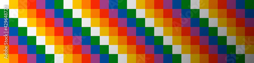 Colorful wiphala indian culture flag banner