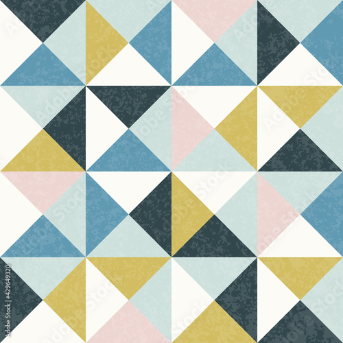 Modern vector abstract seamless geometric pattern in Scandinavian style.