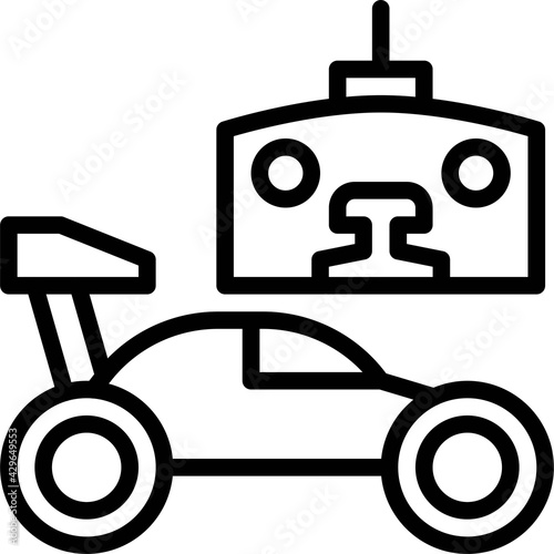 RC car icon, Supermarket and Shopping mall related vector