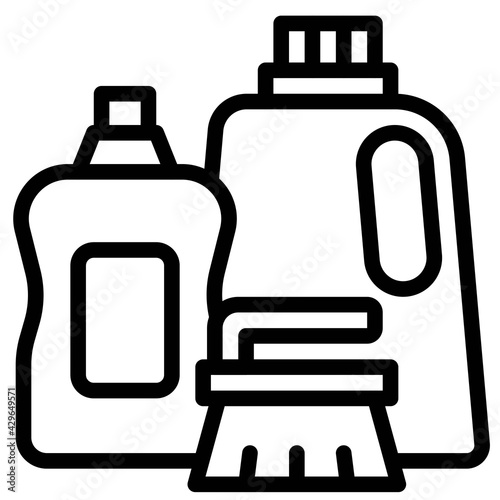 Cleaning agent icon, Supermarket and Shopping mall related vector