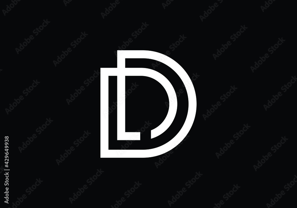 L D or D L Initial Letter Logo design vector template, Corporate Business Identity - obrazy, fototapety, plakaty 