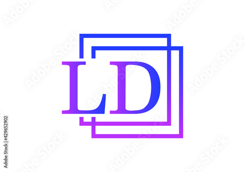 L D or D L Initial Letter Logo design vector template, Corporate Business Identity