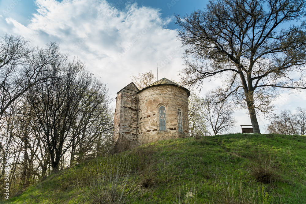 Juriy' Bozhnytsia (St. George's shrine), an ancient christian historical landmark in Oster town, Chernihiv region, Ukraine.