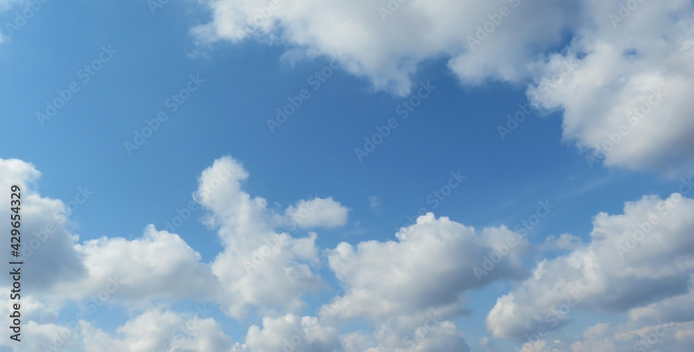 Beautiful cloudscape in blue sky, natural clouds background Beautiful cloudscape in blue sky, natural clouds background