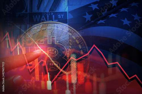 Bitcons downtrends line charts