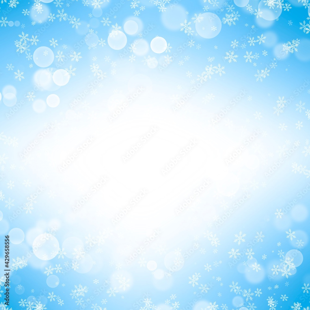 Abstract Backgrounds snowflakes on blue backgrounds , illustration wallpaper