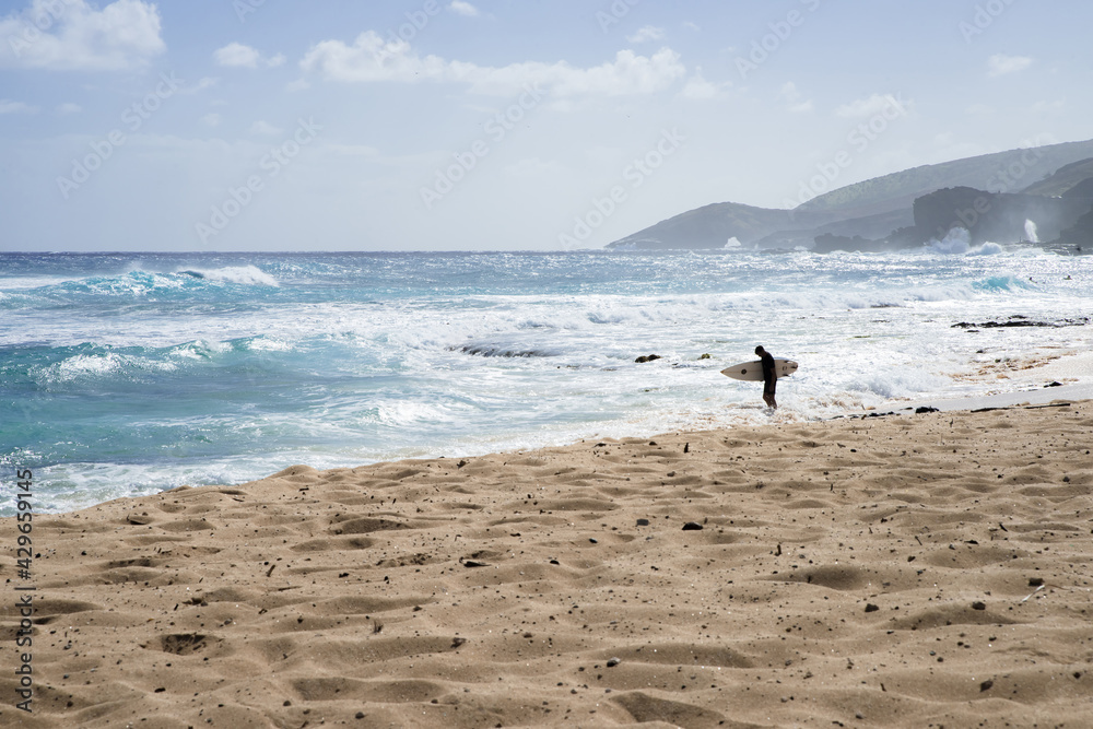 surfer on the beach