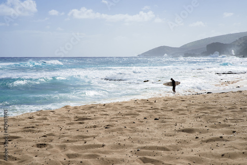 surfer on the beach