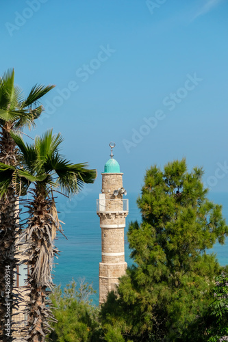 Al-Bahr Mosque or Sea Mosque in Old City of Jaffa built in 1675.