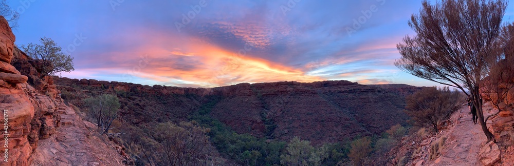 australia kings canyon travel sunset sky 