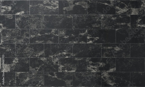black tile wall texture background, Wall and floor pattern