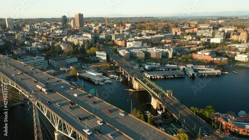 University District I-5 Overpass Panning Right to Left photo