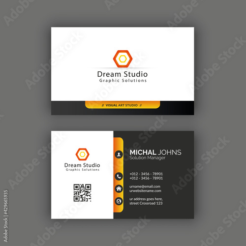 This Business card template download contains 300 DPI, Print-Ready, CMYK, Free Vector
files. All main elements are editable and customizable.
