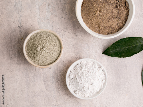 Maca root powder hemp or cannabis  flour and coca flour. Nutrition supplement - superfood from Andies