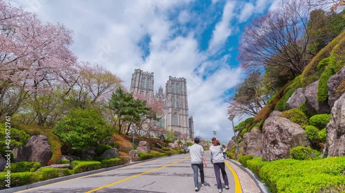 Time Lapse 4k Kyung Hee University The most beautiful university in South Korea In the spring photo