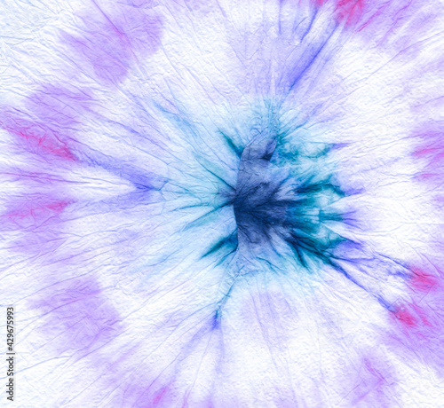  Cold Tie Dye Background. Ink Spiral Wash