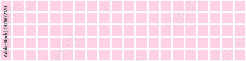 Pink squares background. Mosaic tiles. Seamless vector illustration.