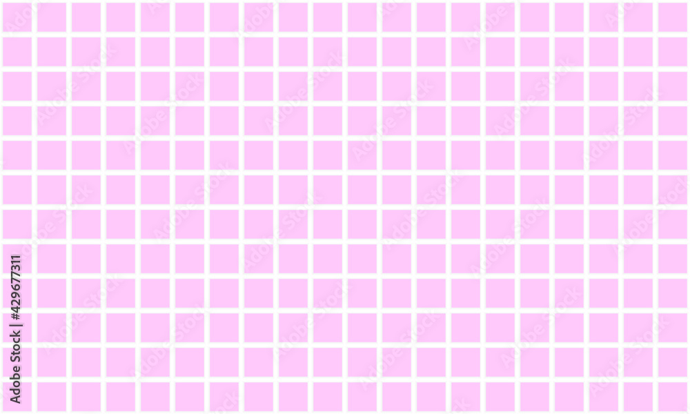 Fototapeta premium Pink squares background. Mosaic tiles. Seamless vector illustration.