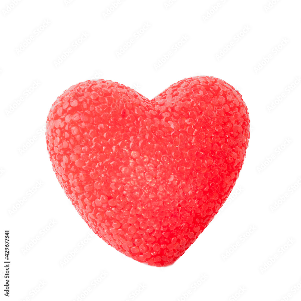 Obraz premium Red heart on white background. Isolate.