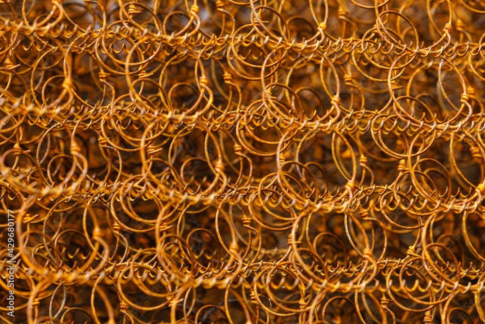 Rusty mattress bed coil spring
