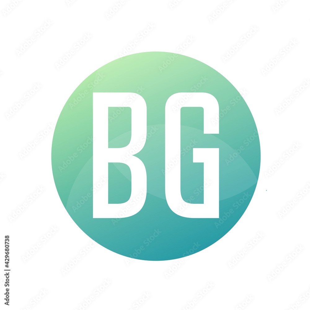 BG Letter Logo Design With Simple style